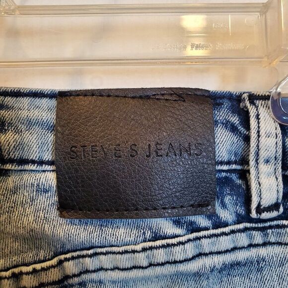 Steve's Jeans Moto Biker Distressed Skinny Jeans Stretch Denim 4 - Picture 5 of 5